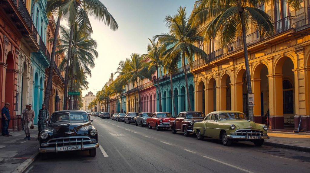 que faire à Cuba — voitures anciennes et façades coloniales à La Havane
